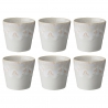 Costa Nova Gres Espressokopper 10 cl 6 Stk Hvid