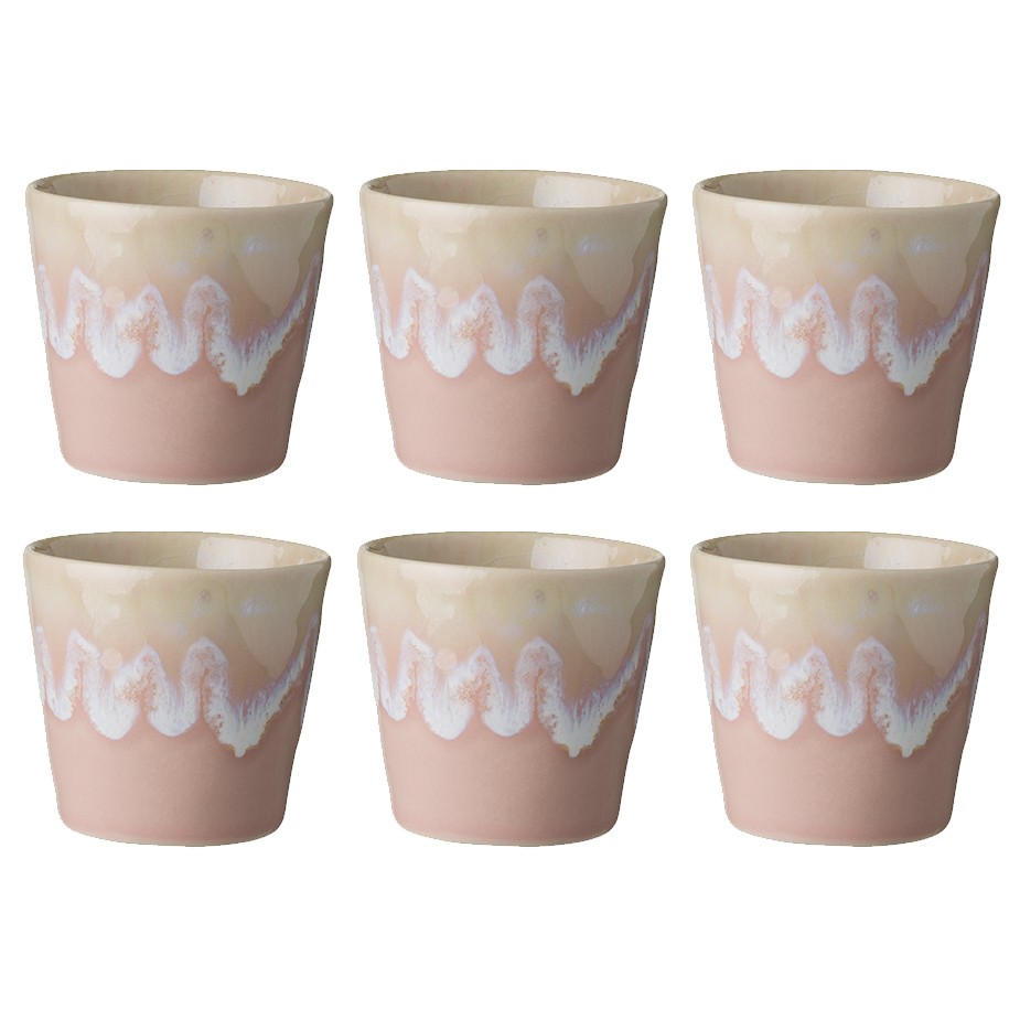 Costa Nova Gres Espressomugg 6 st 0,10L Ljusröd