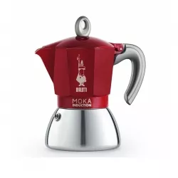 Bialetti Moka Induction 4 Kop. Espressokande Rød