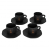 Bialetti Espressokopper Inkl. Underkopper 4 stk Sort