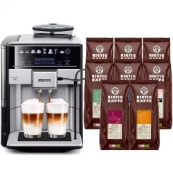 Siemens TE657313RW EQ6 s700 Espressomaskine Inkl. 8x400g Rigtig Kaffe Organic