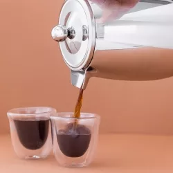 La Cafetière 3 Kop. Stempelkande Stål