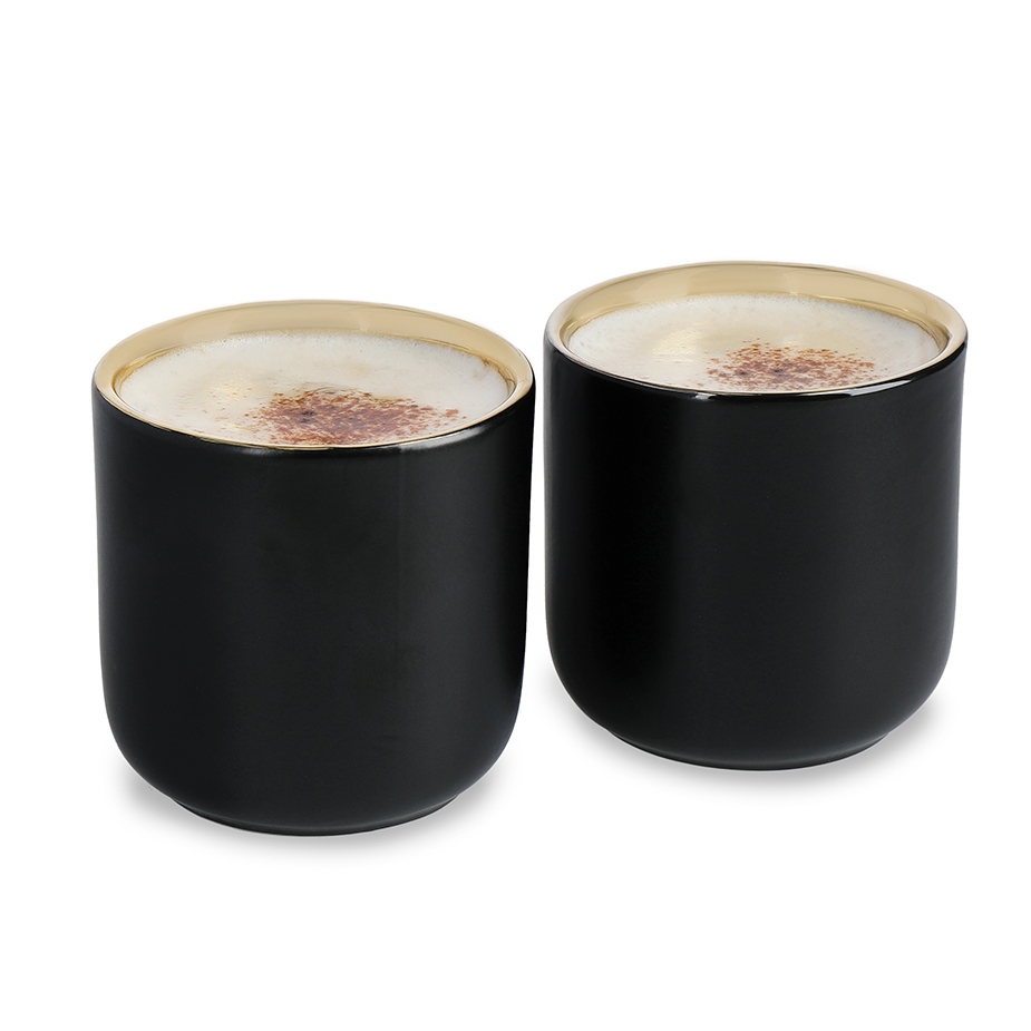 La Cafetière Dubbelväggig Espressokopp 11 cl 2 St Svart/Guld