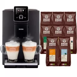 Nivona NICR 820 Espressomaskine Inkl. Mælkebeholder & 8x400g Rigtig Kaffe Organic
