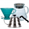 Hario Filterbryggning Set Inkl. V60-02 Dripper 2 Koppar, Server 0,6 L & Vattenkokare