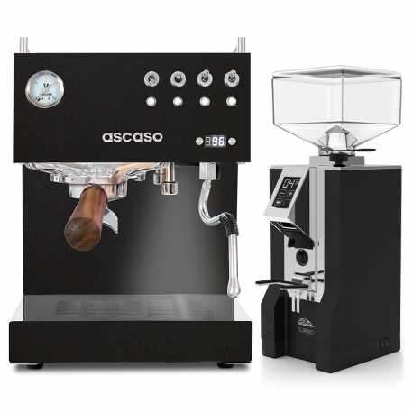 Ascaso Steel Duo PID Black Inkl. Eureka Mignon Turbo Espressokvarn
