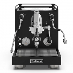 La Pavoni New Cellini Evolution Sort LPSCVB01NO Inkl. Eureka Mignon Perfetto Espressokværn, Baristaudstyr & Kopper