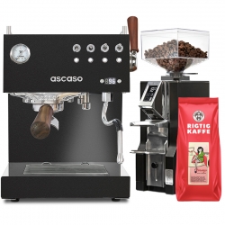 Ascaso Steel Duo Plus Black Espressomaskine Inkl. Eureka Libra & Kaffe