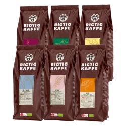 Rigtig Kaffe Organic Mixpakke 2,4kg Hele kaffebønner