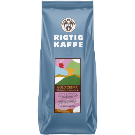Rigtig Kaffe Gold Crema 500g Hele kaffebønner