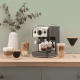 Dualit 3 in 1 Espressomaskine Inkl. Ascaso i-Mini  I2 Espressokværn, Mælkekande, Stampemåtte &amp; Kaffe