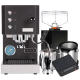 Profitec GO Matt Svart Espressomaskin Inkl. Eureka Mignon Bravo Espressokvarn, Kaffevåg &amp; Baristautrustning