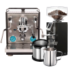 Profitec RIDE Espressomaskin Inkl. Eureka Mignon Libra Krom/Mattsvart Kaffekvarn, Knockbox & Mjölkkanna 0,5L