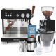 Ascaso Baby T Plus Sort Espressomaskine Inkl. Eureka Mignon Libra 65 Espressokværn, Baristaudstyr, Vandfilterkande &amp; 1kg Kaffe