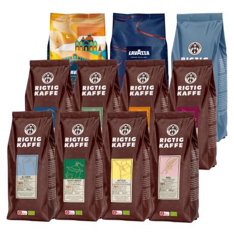 Rigtig Kaffe & Lavazza Mixpakke 6,2kg Hele kaffebønner
