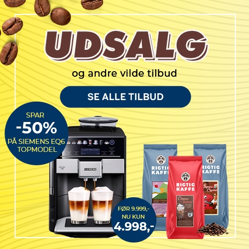 Se vores skarpe tilbud på espressomaskiner, kværne, tilbehør og meget mere!